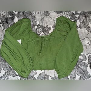 Lulu’s Green Balloon Long Sleeve Top